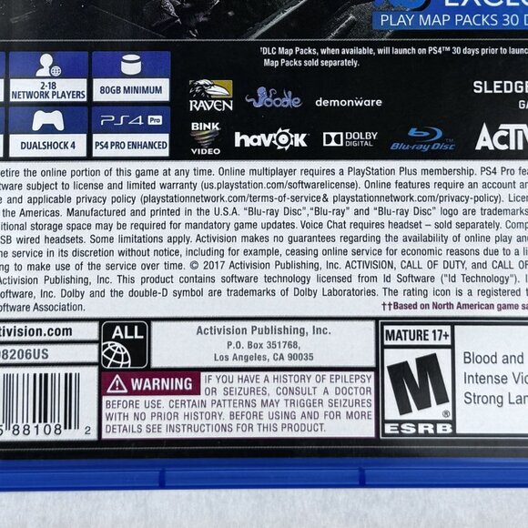 PS4 Call of Duty WWII Game Sledgehammer Activision Mature 17+ PlayStation 4 - Picture 5 of 6